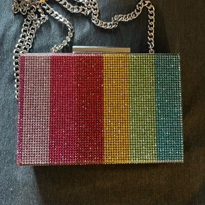 Zara rainbow strip bag